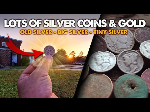 Finding Lots of SILVER COINS & GOLD Metal Detecting!!! #silvercoins #oldcoins