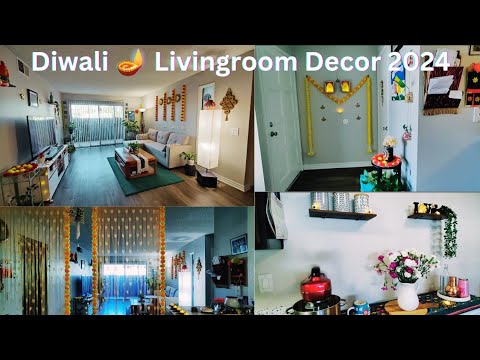 2024 Diwali 🪔 Livingroom, Entry Way & Dinning area Makeover | Decor Ideas to add Aesthetic look