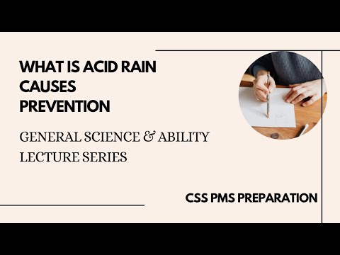 Acid rain | solved past paper questions | lecture 6 |General Science and Ability | CSS | PMS |