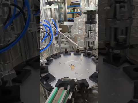 🧴Turntable Round Bottle Liquid Filling, Capping and Labeling Machine