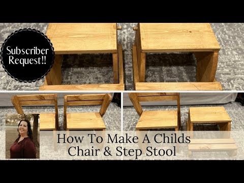 🪑How To Make a Childs Chair & Step Stool 🪑~ I Have Never Done This Before! Perfect Christmas Gift! 🎁