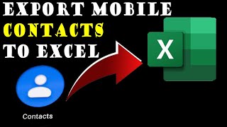 mobile contacts export to excel sheet | save mobile numbers in excel | Excel Secrets