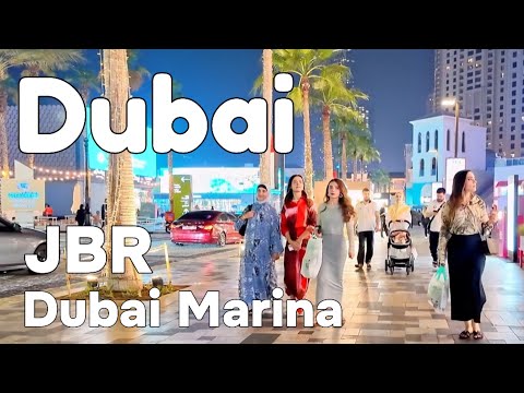 Dubai 🇦🇪 The Walk JBR, Dubai Marina [4K] Walking Tour