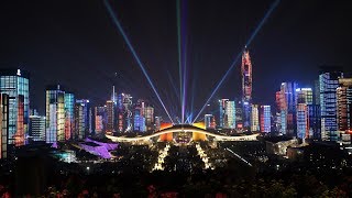 Lights Show In Shenzhen China 70th Anniversary Spectacular show of LED FIREWORKS! 4K 可可KekeTV