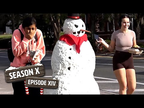 Caught On Camera: Florida Students Freak Out in Hilarious Snowman Prank!