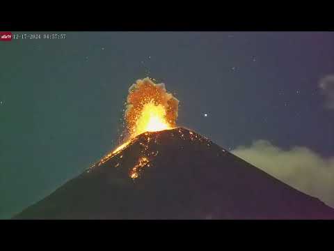 Dec 17, 2024: Eruption creates a smoke ring at Fuego Volcano in Guatemala