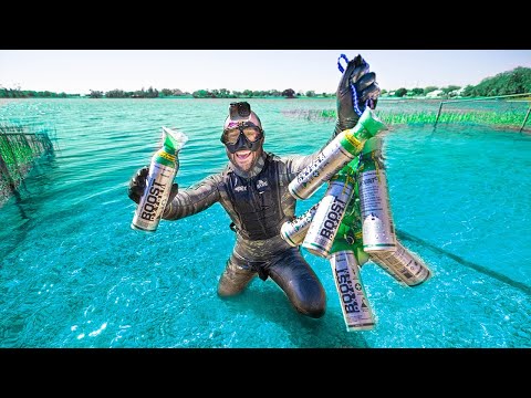 Underwater OXYGEN BOOST Canned Air EXPERIMENT!! (SHARK ATTACK)