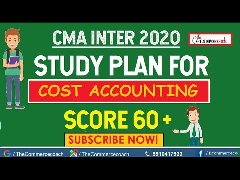 CMA inter study plan cma inter group 1 cost accounting study plan june/dec 2020  Paper 08