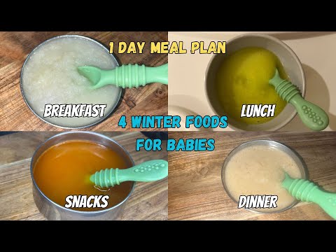 4 Winter Baby Foods | Winter Meal Plan for 6M+ babies | 1 Day Baby Meal Plan