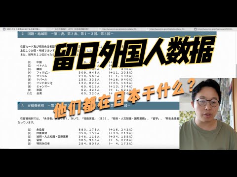 住在日本的台灣香港大陸人都是做什麼的？訪日觀光客恢復了嗎？用數據說話！