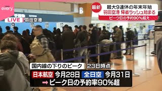 【最大9連休】年末年始  羽田空港で帰省ラッシュ始まる