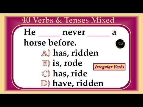 40 test - English All Tenses Mixed Quiz | verb tenses in english | No.1 Quality English