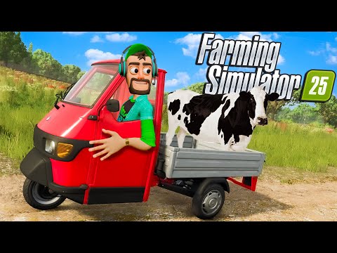 Three Friends Start a COW FARM in Farming Simulator 25!!