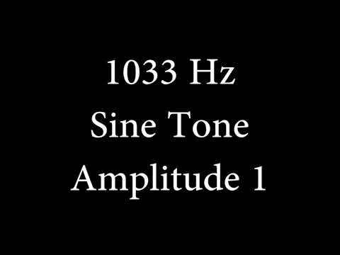 1033 Hz Sine Tone Amplitude 1