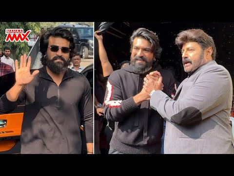 GloblaStar Ram Charan Visuals at Unstoppable Sets For Gamechanger Movie Promotion | Balakrishna