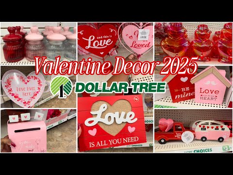 Dollar Tree Valentine Decor 2025!! So Many Cute Items!! ❤️