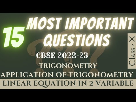 Most Important Questions | Class 10 | Board 2023 | Previous Year Question | Math Class 10 | #class10