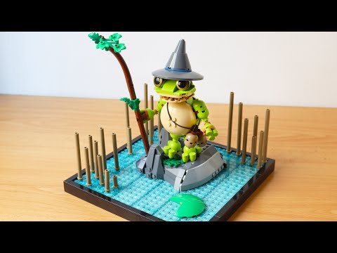 I made a Lego Wizard Frog in a swamp