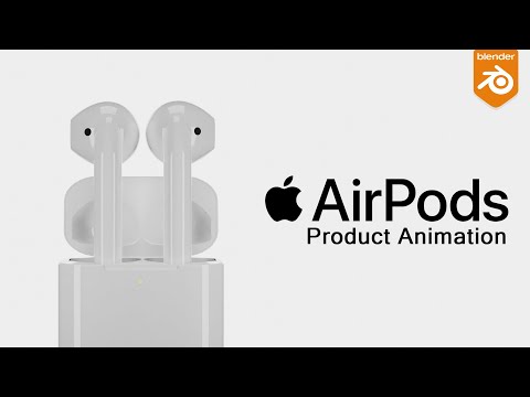 Blender Product Animation | Apple Airpods Product Animation | Blender 2022 | White Background