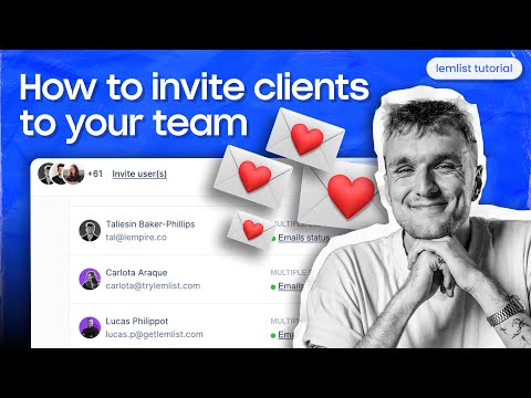 How to invite clients to your team [lemlist tutorial]