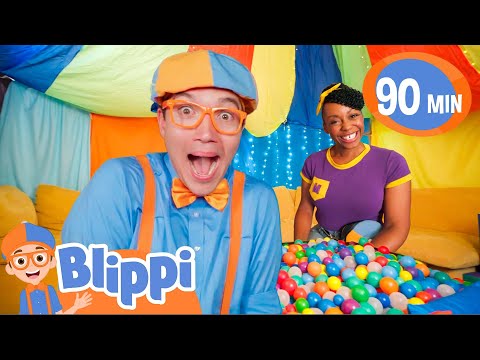 Blippi & Meekah's Crazy Fun Fort! | Educational Kids Videos | Learn & Play with Blippi