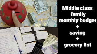 monthly budget planning + saving ideas + monthly grocery