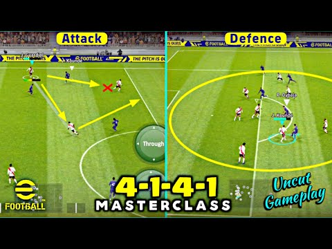 4-1-4-1 Masterclass Tactics - Uncut Gameplay Review | eFootball 2023 Mobile