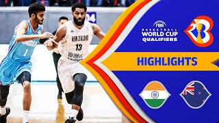 Tall Blacks UNDEFEATED: India - New Zealand | Basketball Highlights - #FIBAWC 2023 Qualifiers