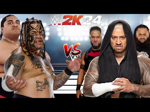 WWE 2K24 THE BLOODLINE VS. UMAGA AND YOKOZUNA ELIMINATION TAG TEAM MATCH!