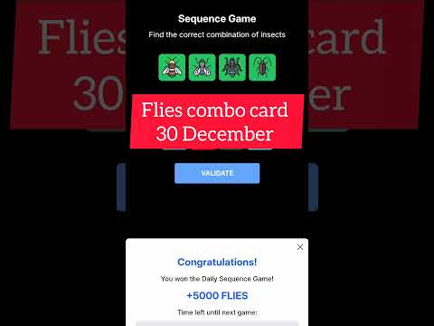 Flies 30 December combo card