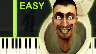 SKIBIDI TOILET MEME SONG - EASY Piano Tutorial