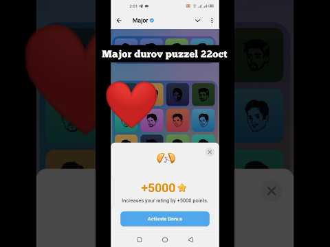 Major durov puzzel 22oct #airdrop #crypto #major