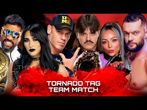 WWE 2K24 • Tornado Tag Team Match - Jey Uso Rhea Ripley John Cena VS Judgement day Liv Morgan | WWE