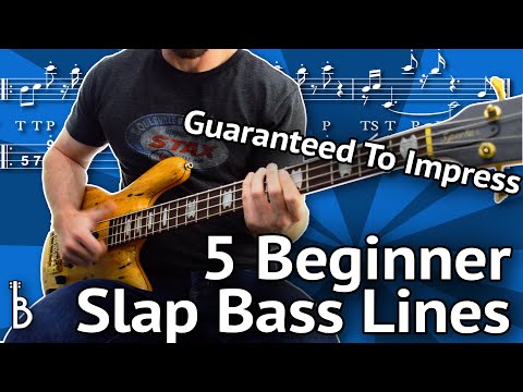 5 Beginner SLAP Bass Lines - Guaranteed To Impress