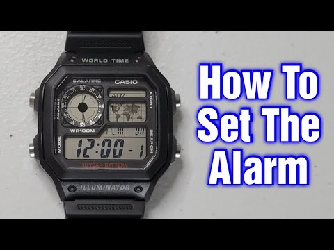 Casio Watch With World Map (Model: AE-1200WH-1AVCF) – How To Set The Alarm + Sound Test