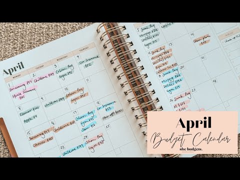 April Budget Calendar | Budget With Me | The Budget Planner | She Budgets | Personal Finance