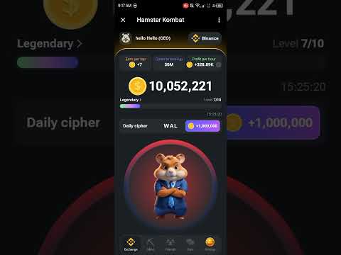 Unlock Hamster Daily Chipper  jun 9-10 Morse Code 1 million -coin -/#wallet