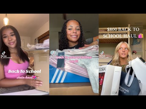 Back to school clothing haul - TikTok compilation