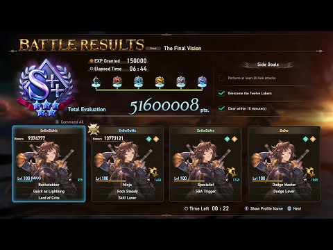 [Granblue Fantasy Relink] x4 Lancelot The Final Vision Unedited (6:44)