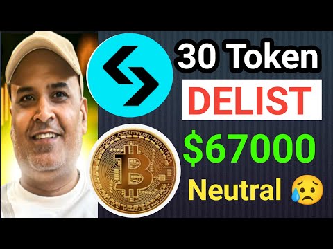 Bitget Exchange Delist 30 Token || BTC $67000 Next Move || MemeFi Token Distribution Update