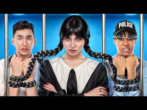 Wednesday Addams in Troom Troom Jail! GOOD COP VS BAD COP! Parenting Hacks