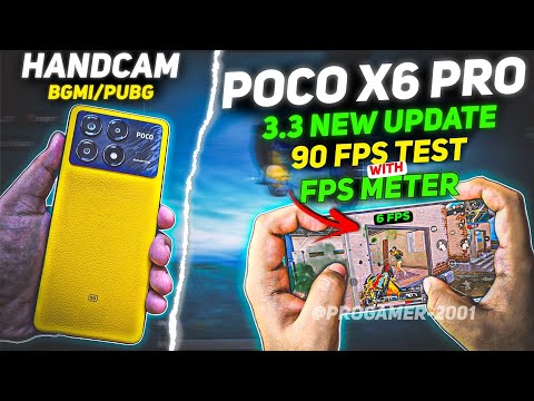 POCO X6 PRO 3.3 NEW UPDATE 90 FPS TEST 🔥 WITH FPS METER & HANDCAM BGMI/PUBG #pocox6pro