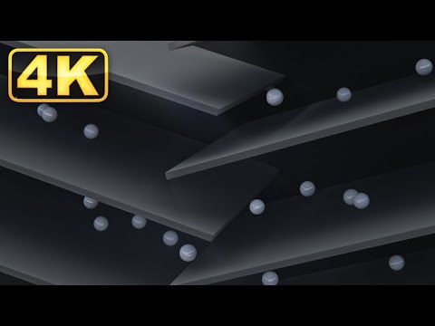 4K Calming Falling Balls! Oddly Satisfying Screensaver! UHD Video for Meditaion, Sleep, Study.