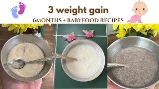 3 baby food recipes || 6 to 8 months old baby food || healthy and tasty baby food