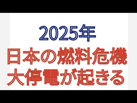 2025年 日本の燃料危機 大停電が起きる