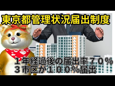 東京都管理状況届け出制度　スタートから１年の結果、現在までの届け出率は７割弱。届け出ペースは順調