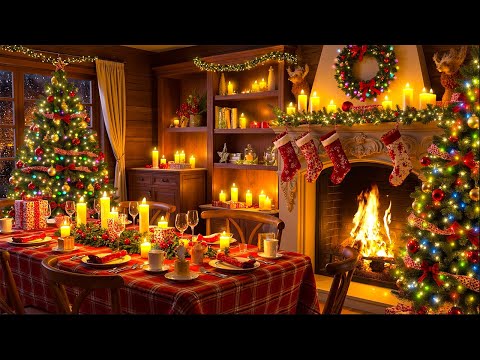 🎵 Instrumental Christmas Music with Fireplace 🔥Cozy Fireplace Christmas Music 🎁✨ Holiday Ambience