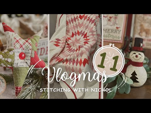 VLOGMAS 2024 DAY 11 | Previous Christmas Quilt/Cross Stitch Finishes + Enable-vision Galore