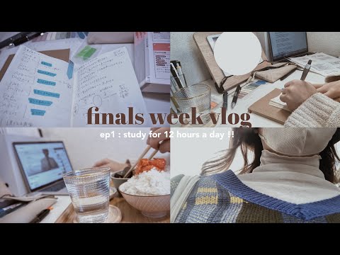 12 hours study vlog - an ideal day in my life of pharmacy student (7days before finals)