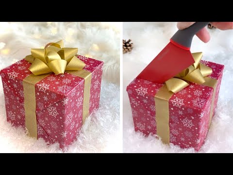 How To Make an Easy & Satisfying Gift Box Cake